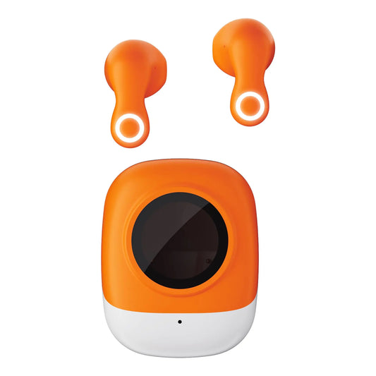 YAWYORE Wireless Earbuds Bluetooth 5.3 Headphones 40Hrs Playback Stereo Ear Buds with LED Display Charging Case IPX7 Waterproof in-Ear Earphones with Mic for Phone Tablet Laptop Sports (Orange)